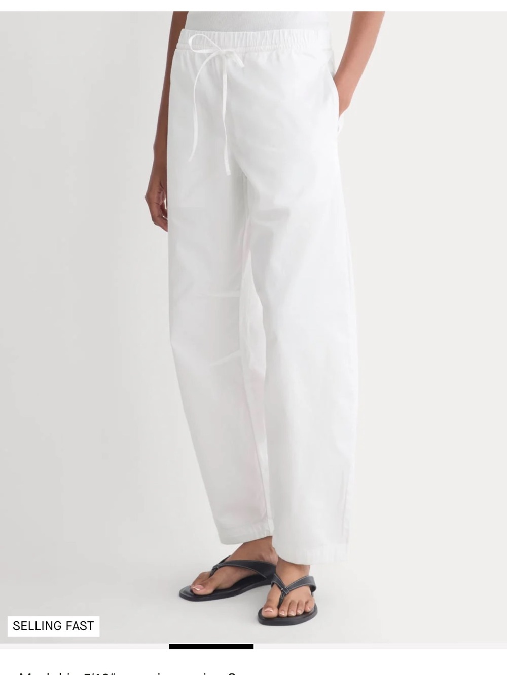 Everlane White “Pull-On Balloon Pant” - Picture 2 of 6